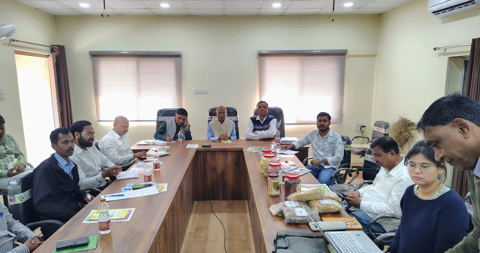 Millet production review with JNKVV, department officials and FOLU India